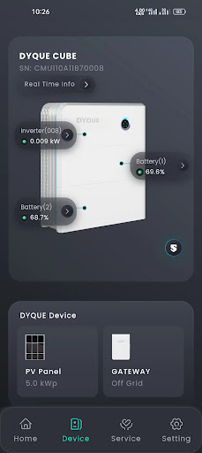 Screenshot of DYQUE Energy