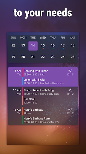 Event Flow Calendar Widget - Productivity - apps