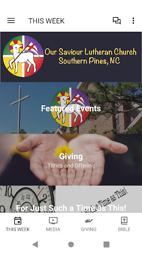 Android application Our Saviour Lutheran Church screenshort