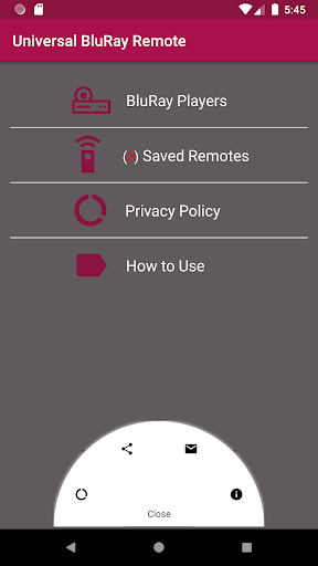 Universal BluRay Remote Contro Screen 2