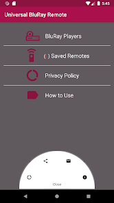 Captura de Pantalla 2 Universal BluRay Remote Contro android