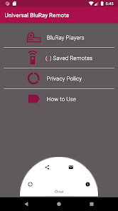 Screenshot 2 Universal BluRay Remote Contro android
