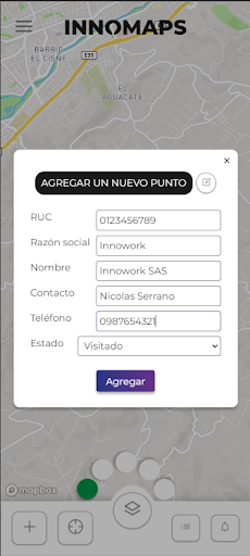 Innomaps: Gestiones Screen 2