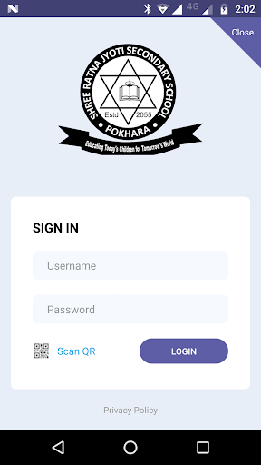 Android application Shree Ratna Jyoti Secondary Sc screenshort