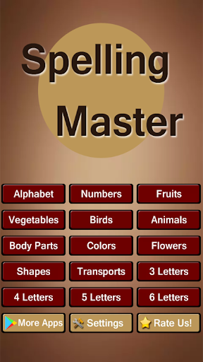 Android application Spelling Master Game screenshort