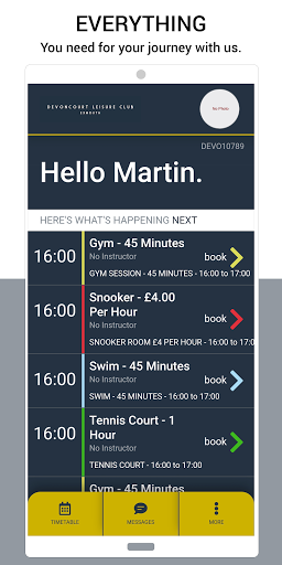 Android application Devoncourt Leisure Club screenshort