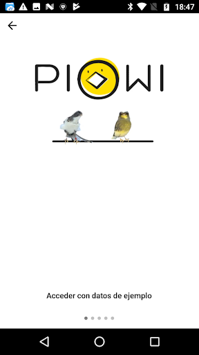 Android application PIOWI screenshort