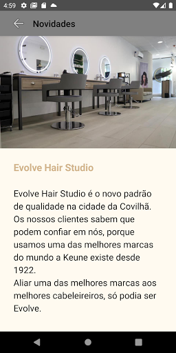 Evolve Hair Studio Screen 3