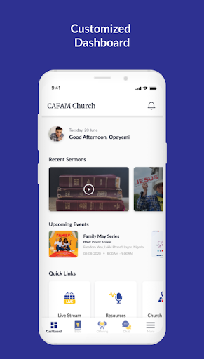 Android application CAFAM Church screenshort