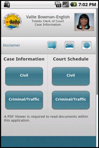 Android application TMC CourtWatch screenshort
