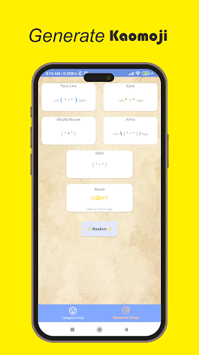 Emoji Kaomoji Screen 2