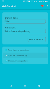 Website Shortcut -URL Shortcut Screenshot