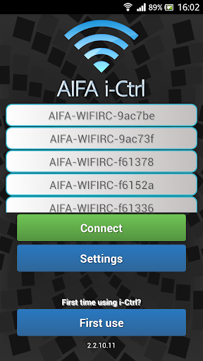 Android application AIFA i-Ctrl screenshort