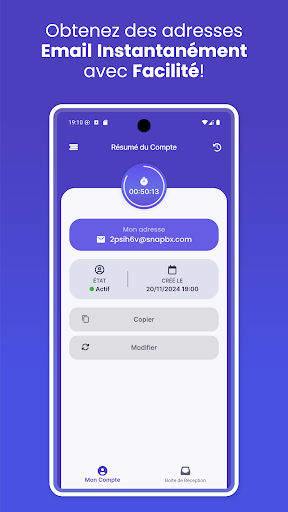 Aperçu de l'application