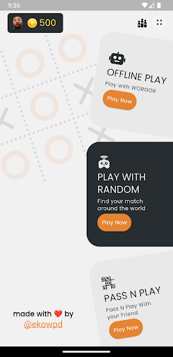 Android application TicTacToeGH screenshort