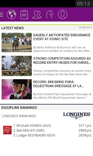 Android application FEI SportApp screenshort