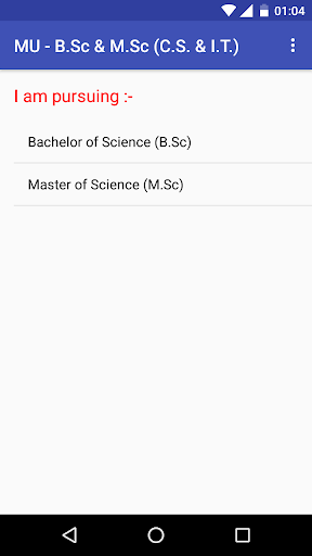 MU - B.Sc & M.Sc (C.S. & I.T.) Screen 2