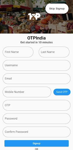 Android application OTPIndia screenshort