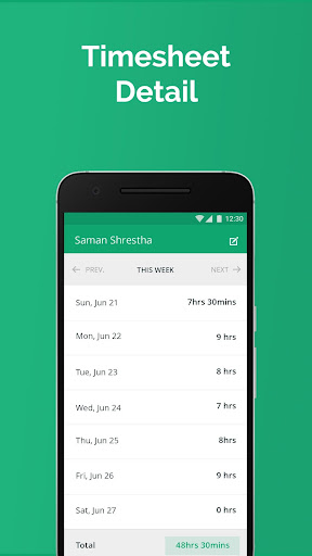 Hours and Pay Screen 3