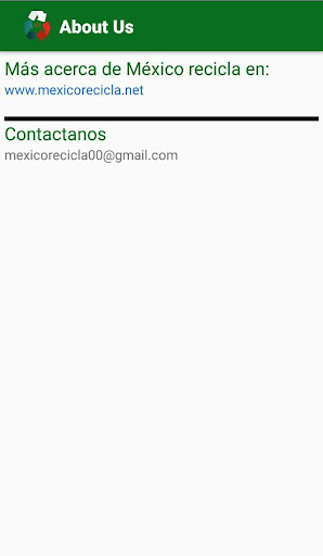 Android application México Recicla screenshort