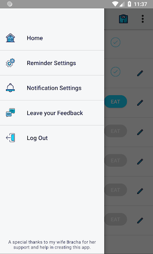 Android application EatWise - Meal Reminder screenshort