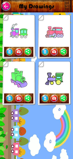 Coloring Cartoon Train