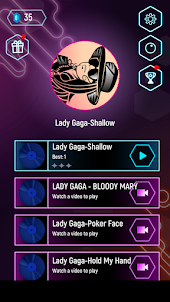 Lady Gaga Tiles Hop Edm songs