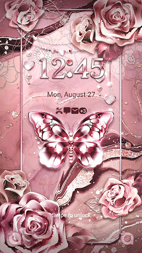 Rose Gold Marbling - Wallpaper Screen 2