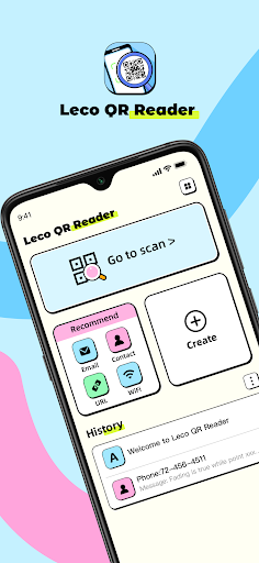 Android application Leco QR Reader: Creator,Scan screenshort