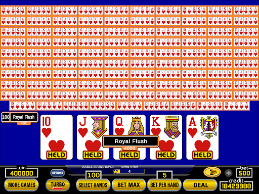 Hundred Play Draw Video Poker 16