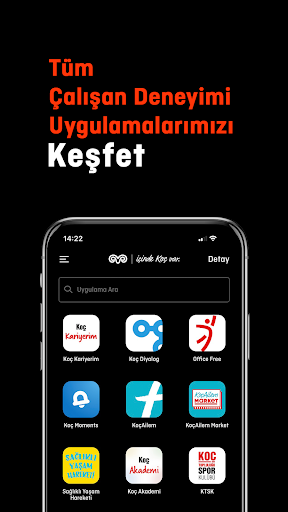 Android application İçinde Koç Var screenshort