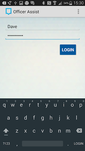 Android application Officer Assist screenshort