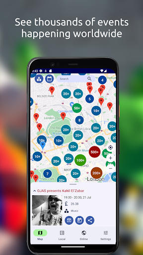 Android application Whappens - Events Everywhere screenshort
