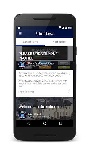 Android application Coláiste Iósaef School screenshort