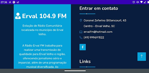 Erval FM 104,9 Screen 3