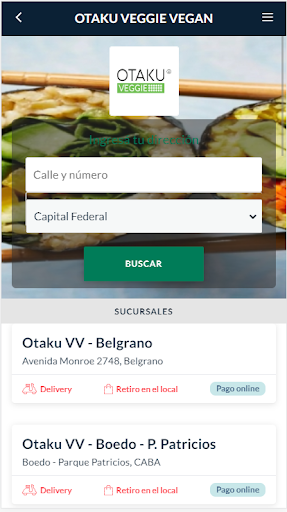 Android application Otaku Veggie screenshort
