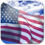 3D US Flag icon