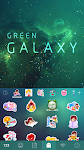 screenshot of Green Galaxy Keyboard Theme