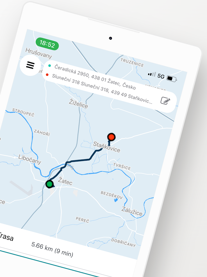 #6. BK Taxi Žatec Podbořany (Android) Podle: eSol.cz s.r.o.