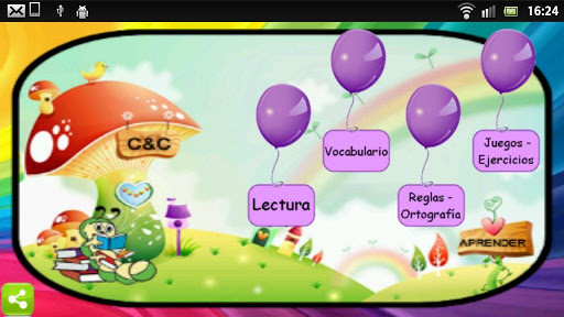 Android application Learn to read in Spanish screenshort