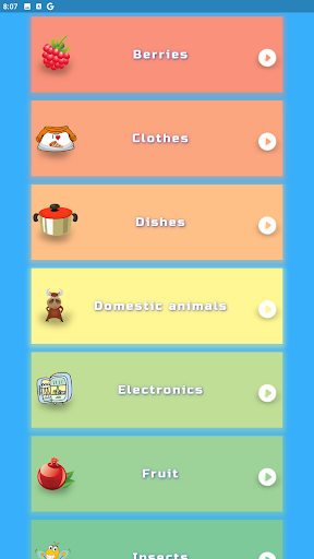 Flash cards for children Screen 2