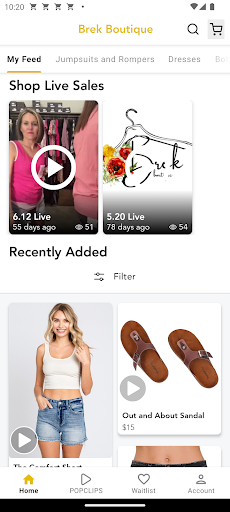 Android application Brek Boutique screenshort