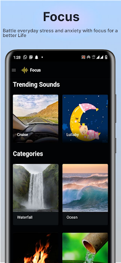 Android application Focus - Sleep, Meditate, Study screenshort