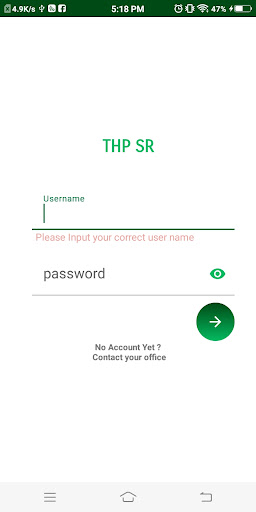 Android application THP SR screenshort