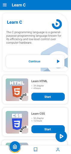 Android application Edoc: Learn C screenshort