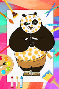 Panda para Colorir Kung Fu