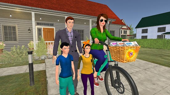 Working Mom Paper Girl: Virtual Mother Family Game Screenshot