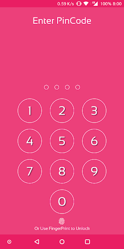 Android application Secret Diary With Lock screenshort