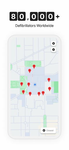 Android application Life Saver: AED Map screenshort