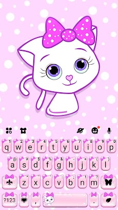 Pink Kitty Bow キーボードのおすすめ画像5